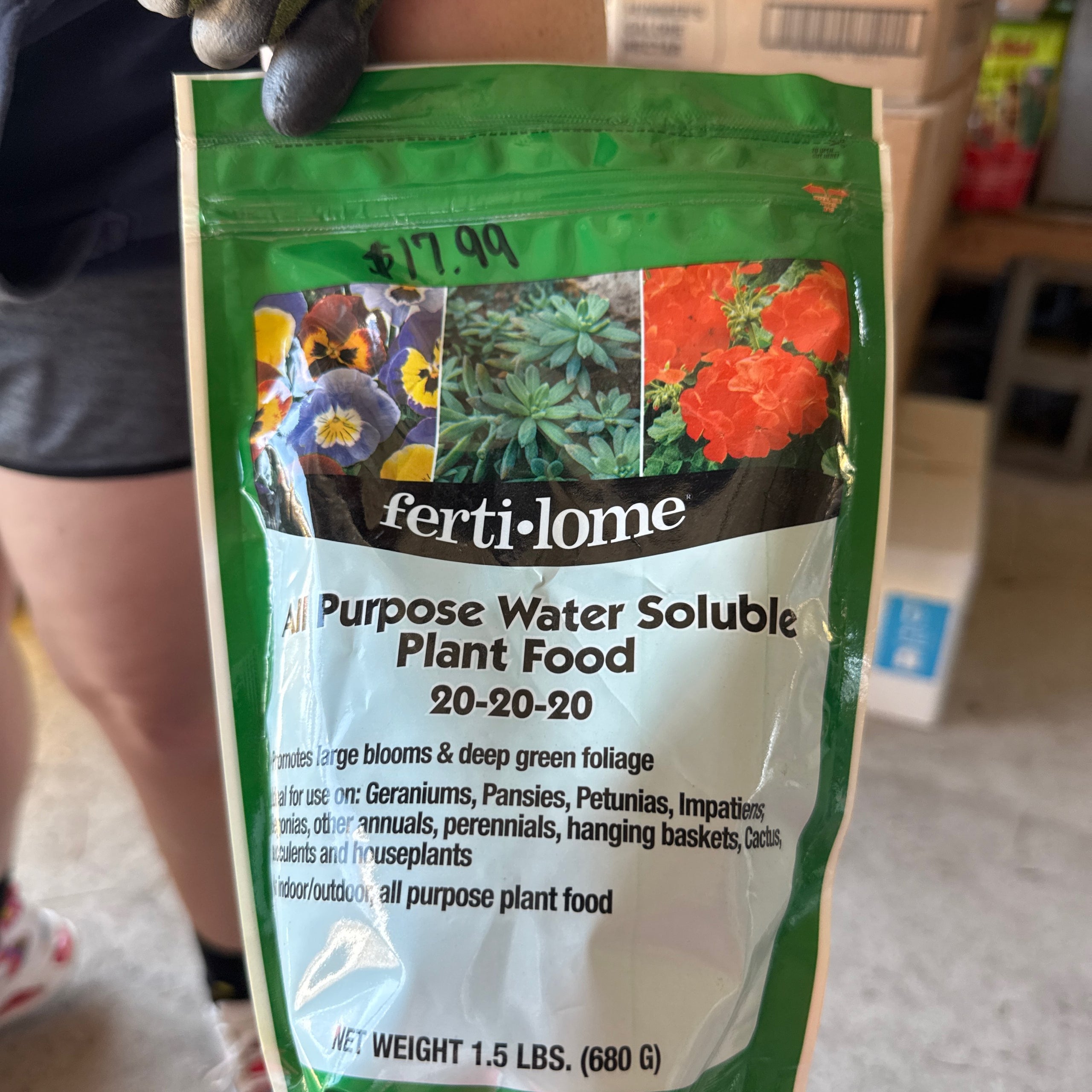 Fertilome (11721) All Purpose Water Soluble Plant Food 20-20-20 (1.5 lb ...